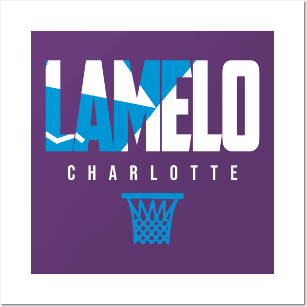 Lamelo Charlotte Basketball Wall Art by funandgames